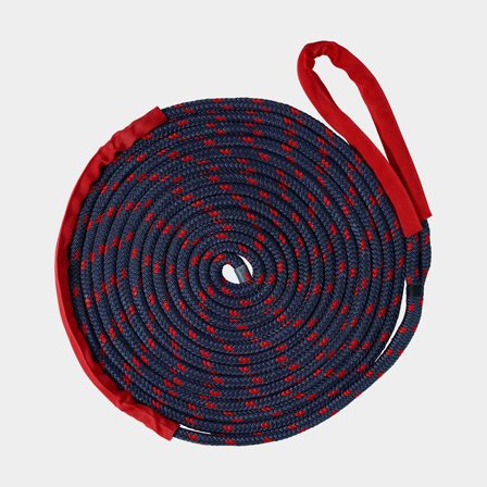 Mooring line with reinforced eye Robline Palma Elastic, nylon, extra elastic, Ø14 mm, 10 meters, blue/red