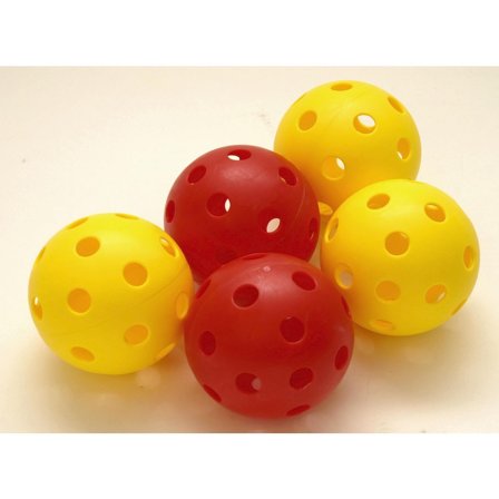 Innebandyboll gul, röd 5/fp - Lyreco - Skola och förskola - Idrott, hälsa och rörelse - Innebandy