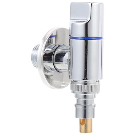 Toiletventil badeværelsestilbehør hanehåndtag mini haneomskifter brusebad VVS-afspærringsventil (10,00X6,00X2,50CM, sølv)