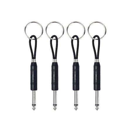 4 stk Gitarplugg Nøkkelring For Forsterker Nøkkelholder, for Holder, for Nøkkelholder, svart [DB]