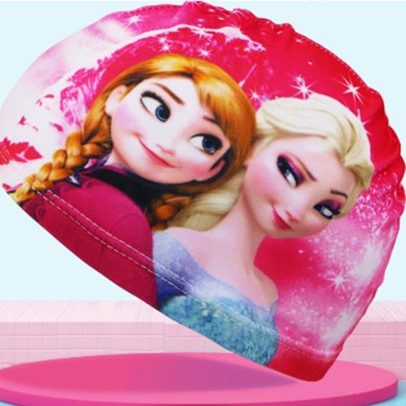 Barn Gutter Jenter Spiderman Frozen Elsa Trykk Badehette Sommer Strand Stretch Svømmehatt