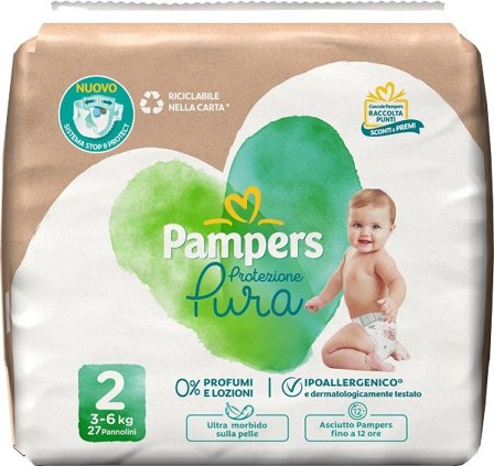Pampers Taglia 2 Protezione Pura 27 Pannolini