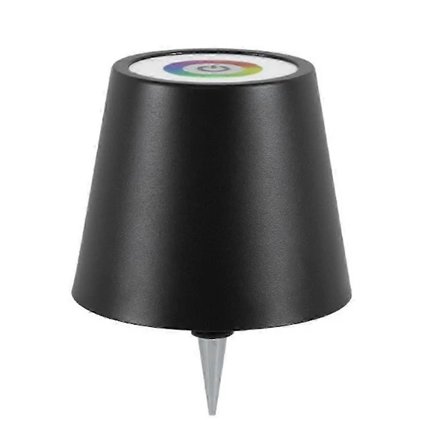 Trådløs Flaskelampe RGB-moduser og 3-farget trinnløs dimming Flaskelampeskjerm Oppladbar Flaskelampe Svart