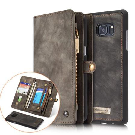 Caseme Samsung Galaxy Note 8 Retro Läder Plånboksfodral Grå Grå