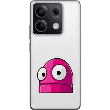 Yhteensopiva Puhelinkuori Xiaomi Xiaomi Redmi Note 13 Pro Pinkki sarjakuvahahmo suurilla silmillä leikkisässä ja humoristisessa tyylissä