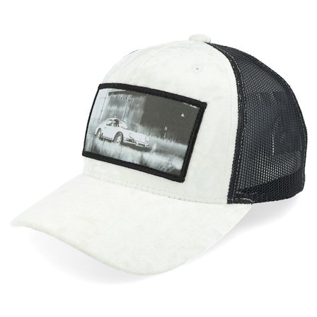 Calza Pennello - White trucker Lippis - Kids Classic Sportscar Velvet White/Black Trucker @ Hatstore