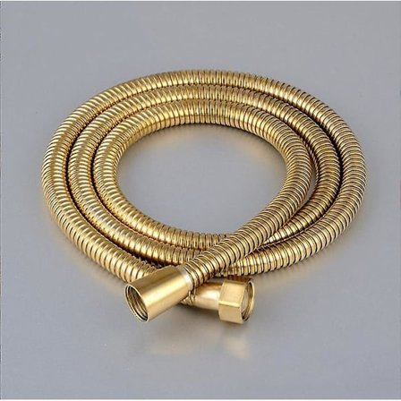 Guld bruseslange krom rustfrit stål bruseslange anti-twist anti-eksplosion 1,5 m