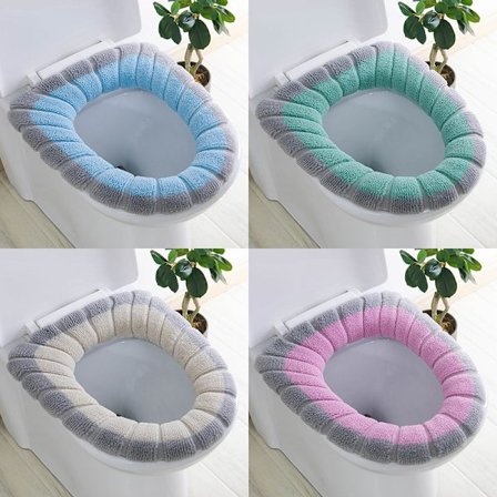 4 st Toalettlock O-Ring Mjukare Tjockare Varm Stretchbar Tvättad Tyg