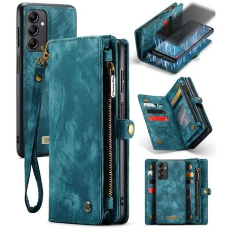 CaseMe Samsung Galaxy A14 Pung med Lynlås - Blå Blue