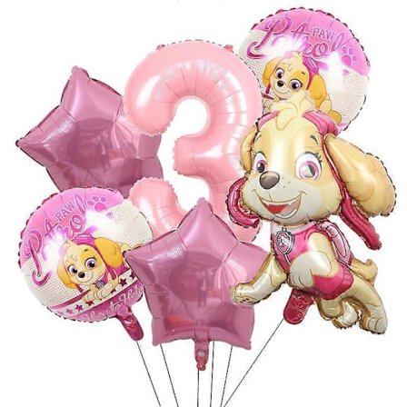 Fødselsdagsballon Pink Paw Patrol Ballon Pige Fødselsdagsballon Børneballondekoration