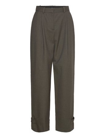 Mango | Buttoned-Hem Wide Leg Trousers | 34