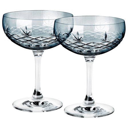 Frederik bagger Crispy Gatsby Champagneglas, 2 stk. sapphire | KitchenOne