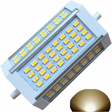 R7S LED-lampa 118mm 30W Dimbar Varmvit 3000K 3000LM, Kompatibel med Halogen, Energiklass A+