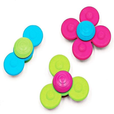Fat Brain Whirly Squigz, leketøy, snurrende/stablebart leketøy + sugekopp #YoGu