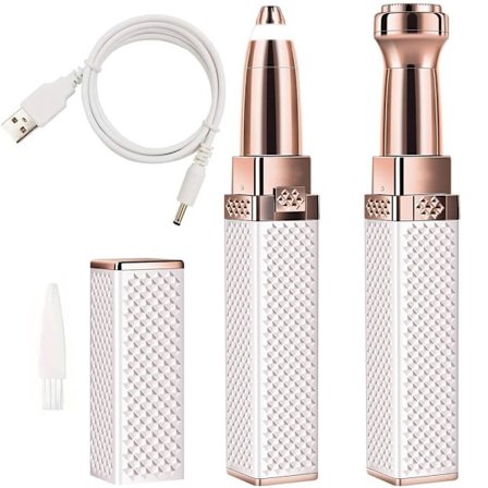 Genopladelig øjenbrynsepilator Ansigtstrimmer til kvinder | Smertefri hårfjerning