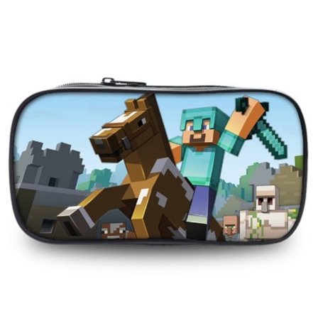 Minecraft-etui for barn - Trykt pennal - Søte studentvesker - Spot-salg