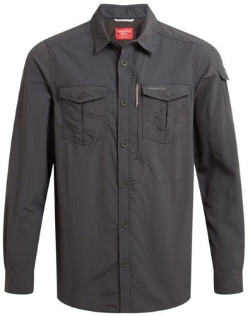 Craghoppers M's NosiLife Adventure Long Sleeved Shirt III Black Pepper