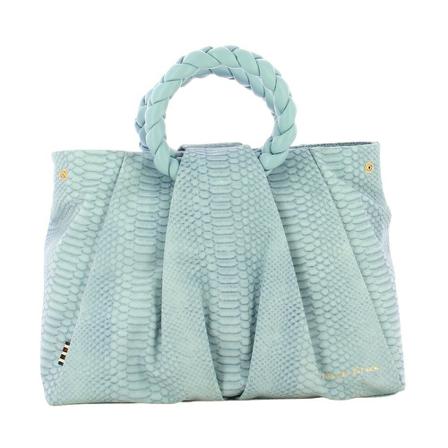 Manila Grace, Kiri press pitone handbag Blauw, Dames, Maat:ONE Size