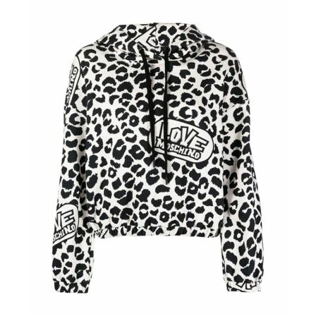 Love Moschino Hoodie Hvid, Dame, Størrelse: 2XS