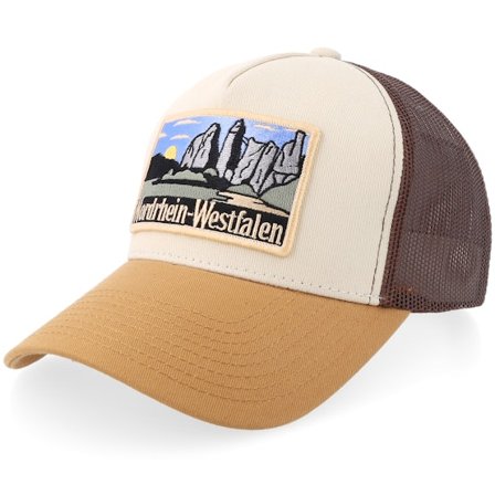 Wild Spirit - Beige trucker Czapka Z Daszkiem - Bundesland Nordrhein-westfalen Stone/Brown/Wheat A-Frame Trucker @ Hatstore