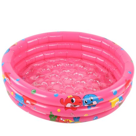 Innendørs utendørs babypool rund oppblåsbar barn vannlek pool rosa90cm/35.4in