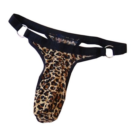 Herre Tanga med Leopardtrykk Bulpose G-streng Undertøy Lingerie Truser