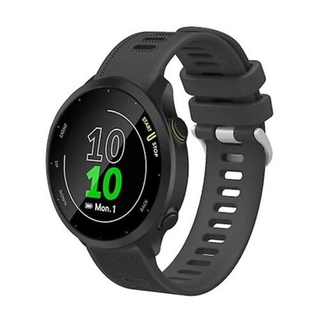 För Garmin Forerunner 245 Music 20mm Silicone Twill Watch Band