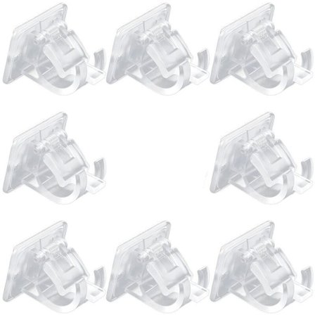 Selvklæbende gardinstangbeslag Gardinkrogbeslag Gardinstangbeslag Fastgørelse Vægbeslag Håndklædestang (8 stk)