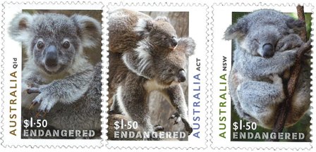 Australien - Koala beskyttelse - Postfrisk sæt 3v