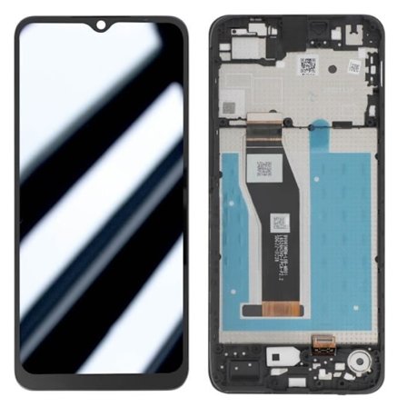 Original LCD-skärm - MOTOROLA - E7 Power / E7i Power - Pekskärm - Förmonterad - Ljusgrå