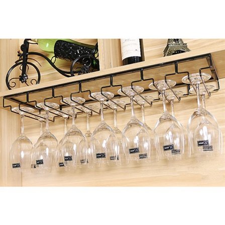 Glasholder 7 - 70 cm vinglasholder til montering på hylde