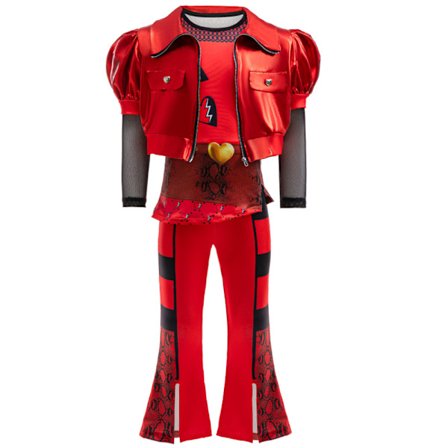 Børns Descendants The Rise of Red Cosplay Kostume Halloween Kappe Top Bukser Outfit[YDE]