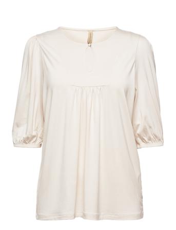 Sc-Marica Blouses Short-sleeved Creme Soyaconcept