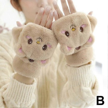 Avokämmenhanskat Puolisormikkaat Pehmeät [HK][YJD]