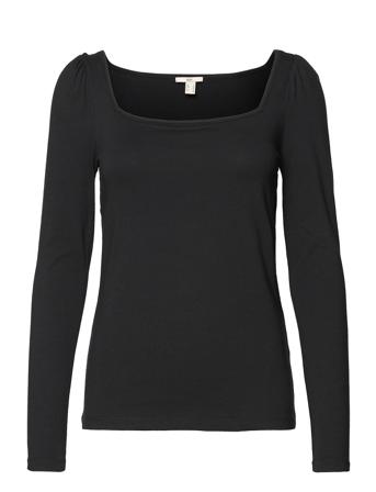 T-Shirts T-shirts & Tops Long-sleeved Svart EDC By Esprit