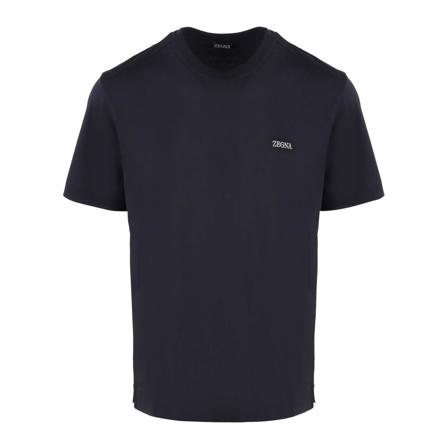 Z Zegna, T-Shirts Blauw, Heren, Maat:M