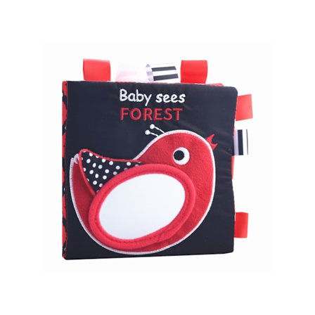 Kangaskirja kirkkailla väreillä, eläinten tunnistus, pehmeä lasten eläinkangaskirja vauvalle - A