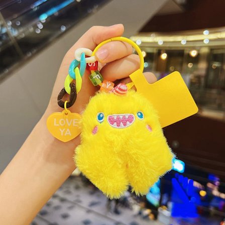 Sød lille dukke, par taske vedhæng, plyslegetøj dukke nøglering, dukke hæng