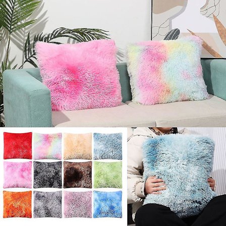 Dekorativ putetrekk Myk pels Putetrekk Pluss Putetrekk Sofa Gradient Hjemmedekor