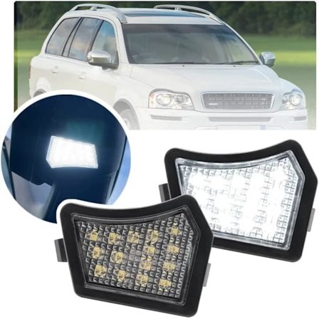 2 stk. LED-blinklys for sidespeil, velkomstlys for sidespeil for Volvo V40 XC90 S40 V50 C30 C70 S60 V60 S80