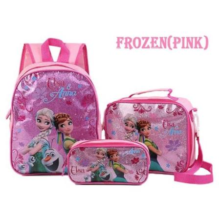 Rosa Frozen Rygsæk Skole rygsæk 3 Pakke fødselsdag gave Rosa zdq