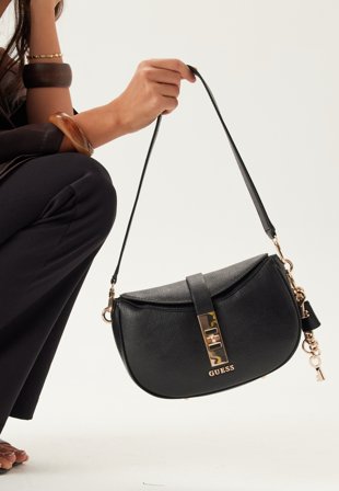 Guess - Brooke Shoulder Bag - Black - Kläder - - Bubbleroom