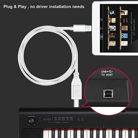 MIDI Keyboard Converter USB 2.0-kabel for iPhone
