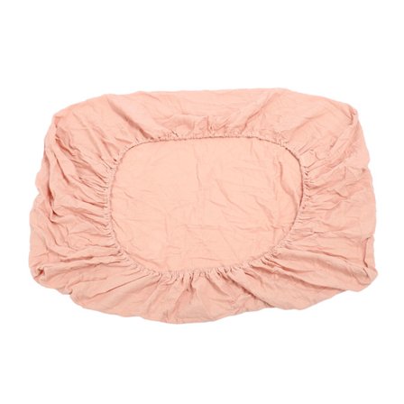 Dra-på-lakan Spjälsäng Helt Bomull Krinklat Tyg Mjukt Andningsbart Bekvämt Småbarnssäng Madrass Rosa