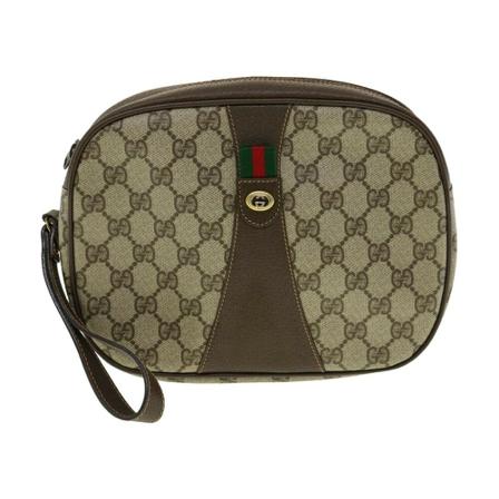 Gucci Vintage pre-owned Tas GG canvas , Bruin , Dames , Maat: ONE Size Vintage Tassen