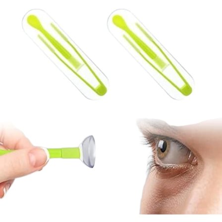 Kontaktlinsapplikator, kontaktlinstång, kontaktlinsverktyg, sugkopp kompatibel med borttagning av linser, kontaktlinsborttagare med fodral