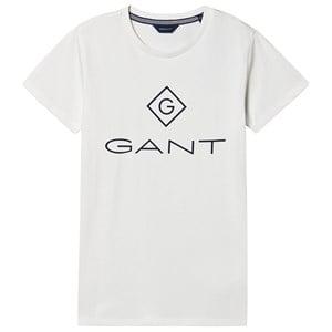 Kids - GANT White Lock Up Logo Short Sleeve T-Shirt 134-140cm (9-10 years) - Tops - 134-140cm (9-10 years) - White - Junge