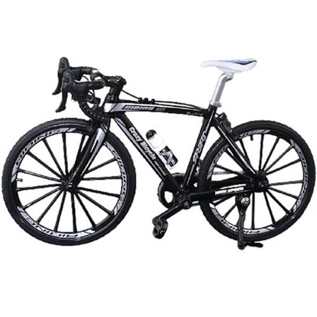 Miniatyr Cykel Modell Leksak Legering Plast Utförs Mountainbike Leksaker Gåvor Till Pojkar Böj Cykeln Svart