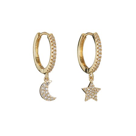 Creolörhängen, Post Dangle Creolörhängen Guld Plätering