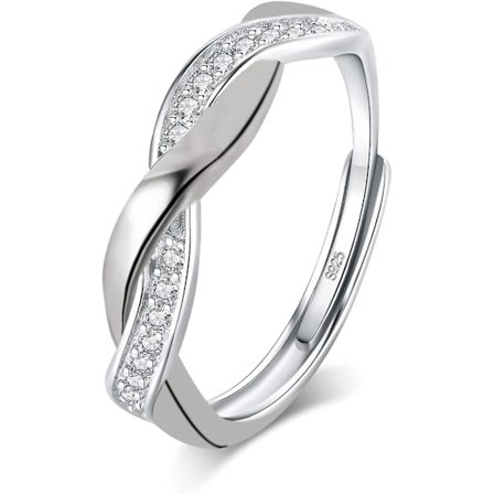 925 Sterling Silver Cubic Zirconia Eternity Ring